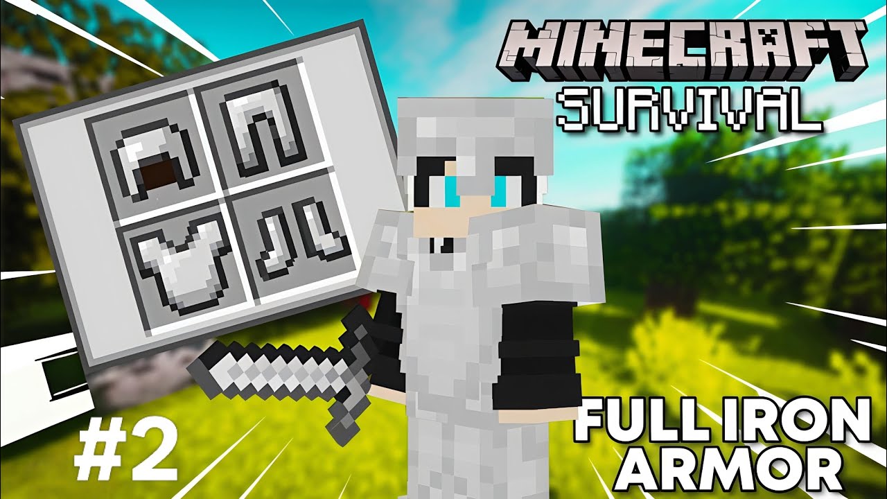 I Crafted My First Armor. (Minecraft Survival series). # EP2