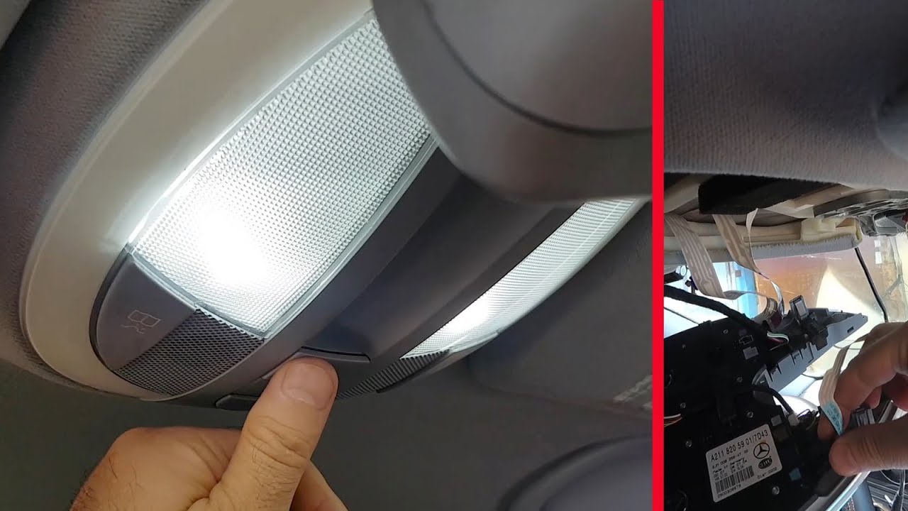 Светодиодные Лампы Переднего Плафона Mercedes W211, W219 / Установка LED на передний плафон Mercedes