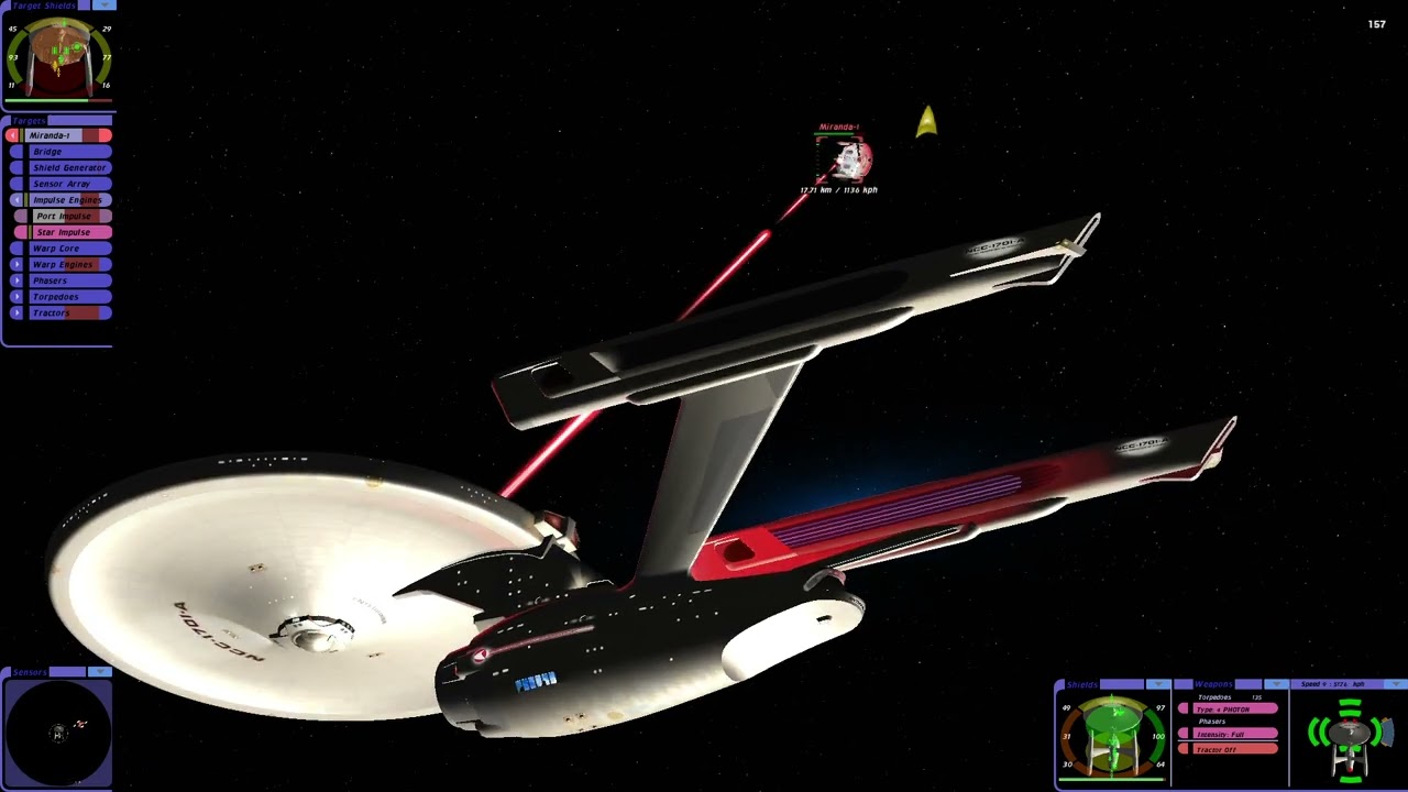 Star Trek Bridge Commander Remastered | Constitution Refit VS Miranda | Both Ways