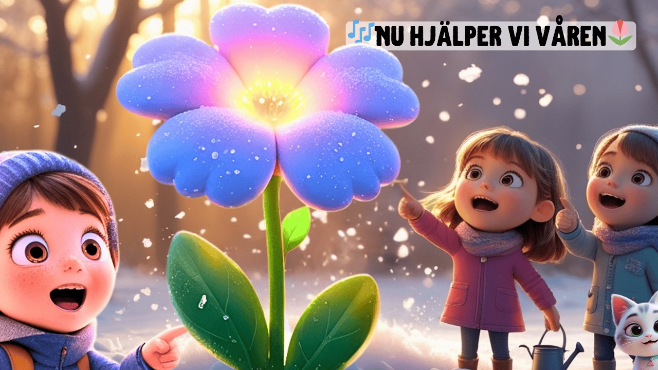🎵 Nu Hjälper Vi Våren 🌷 | Peppig vårvisa för barn – snö godnatt & knoppar hej!🌷❄️