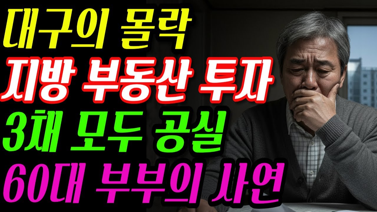 건설 붐으로 지방 부동산 투자. 서울 생활 포기하고 지방에 내려갔지만 결국 모두 공실.. 60대 부부 이야기ㅣ망한사연ㅣ오디오북ㅣ
