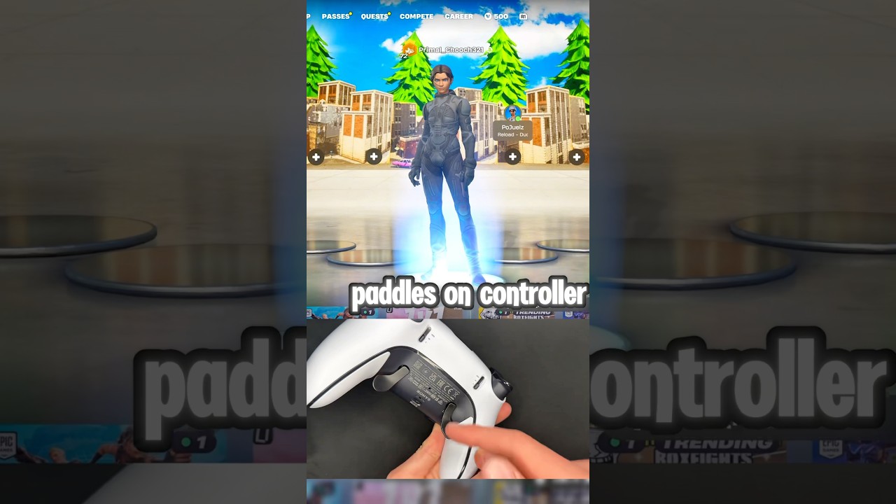 Пробую PADDLES на контроллере&hellip; #fortnite #shorts