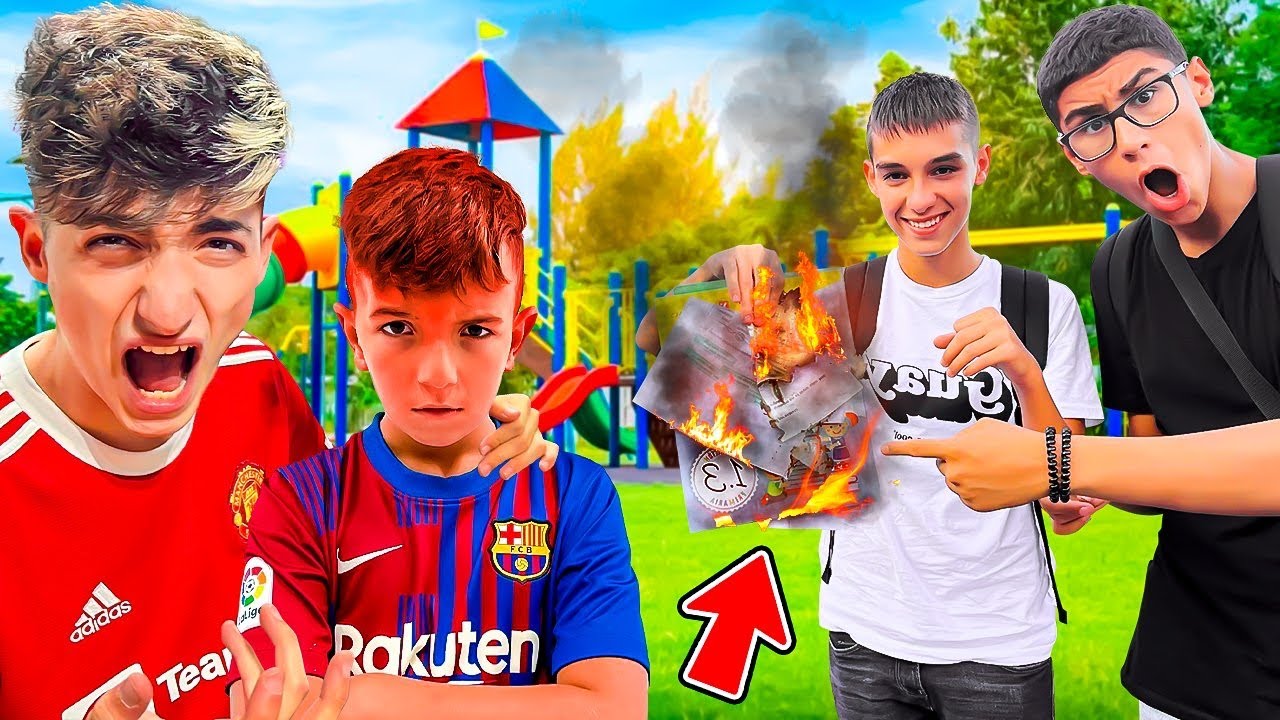 Le QUEMAN los LIBROS del COLEGIO al NIÑO MESSI unos ABUSONES!