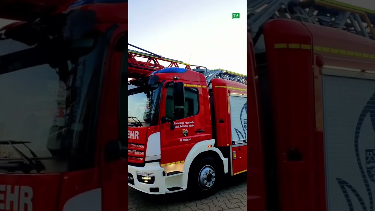 Neue Drehleiter des Typs DLK 23/12 in Ro&szlig;leben im Kyffh&auml;userkreis