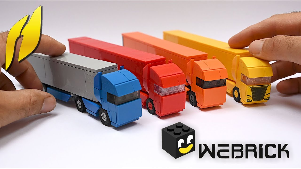 Semi-trailer Truck - color variants from Webrick (MOC) #lego #howto #truck #toys #webrick #truck