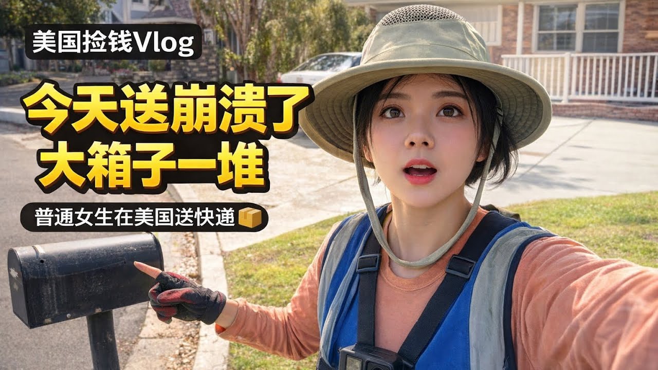 普通女生在美国送快递｜大箱子特别多的一天