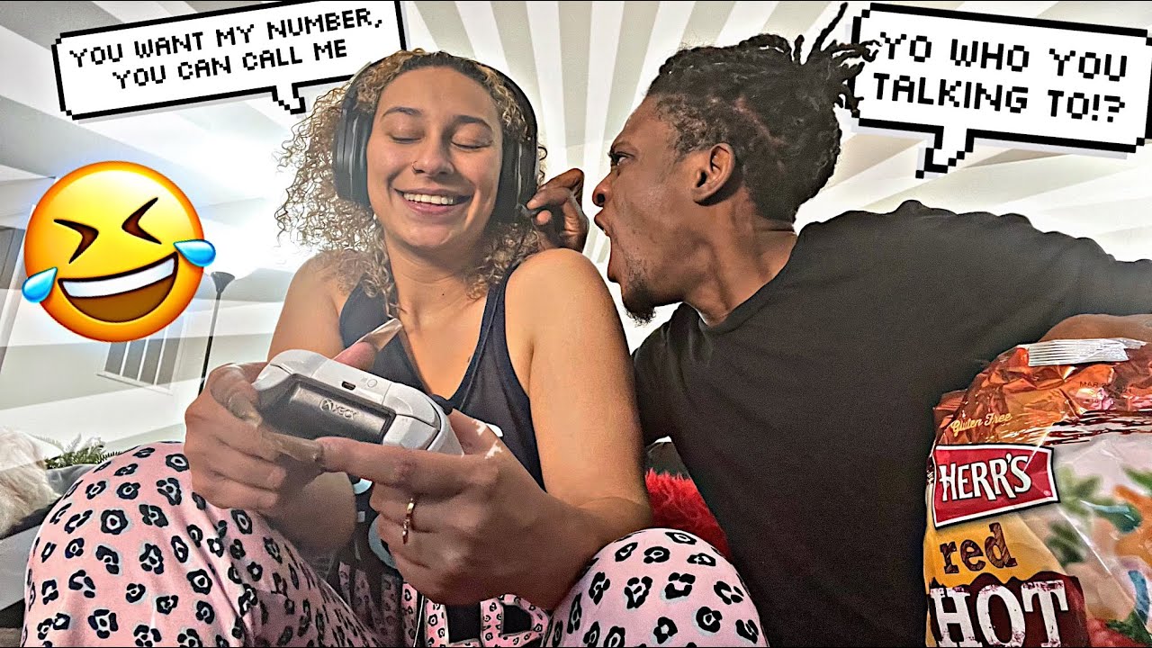 FLIRTING WITH GUYS ON THE GAME TO SEE HOW HE REACTS!!