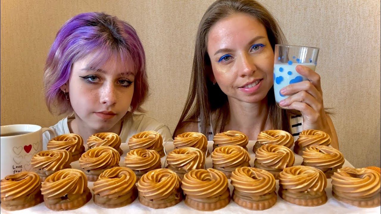 СЛАДКИЙ🍪МУКБАНГ/ЧЕЛЛЕНДЖ/🥛НЕ ЗАПИВАЙ СЛАДКОЕ/КАРАМЕЛЬНЫЕ ЗАВИТКИ/SWEET MUKBANG/CHALLENGE