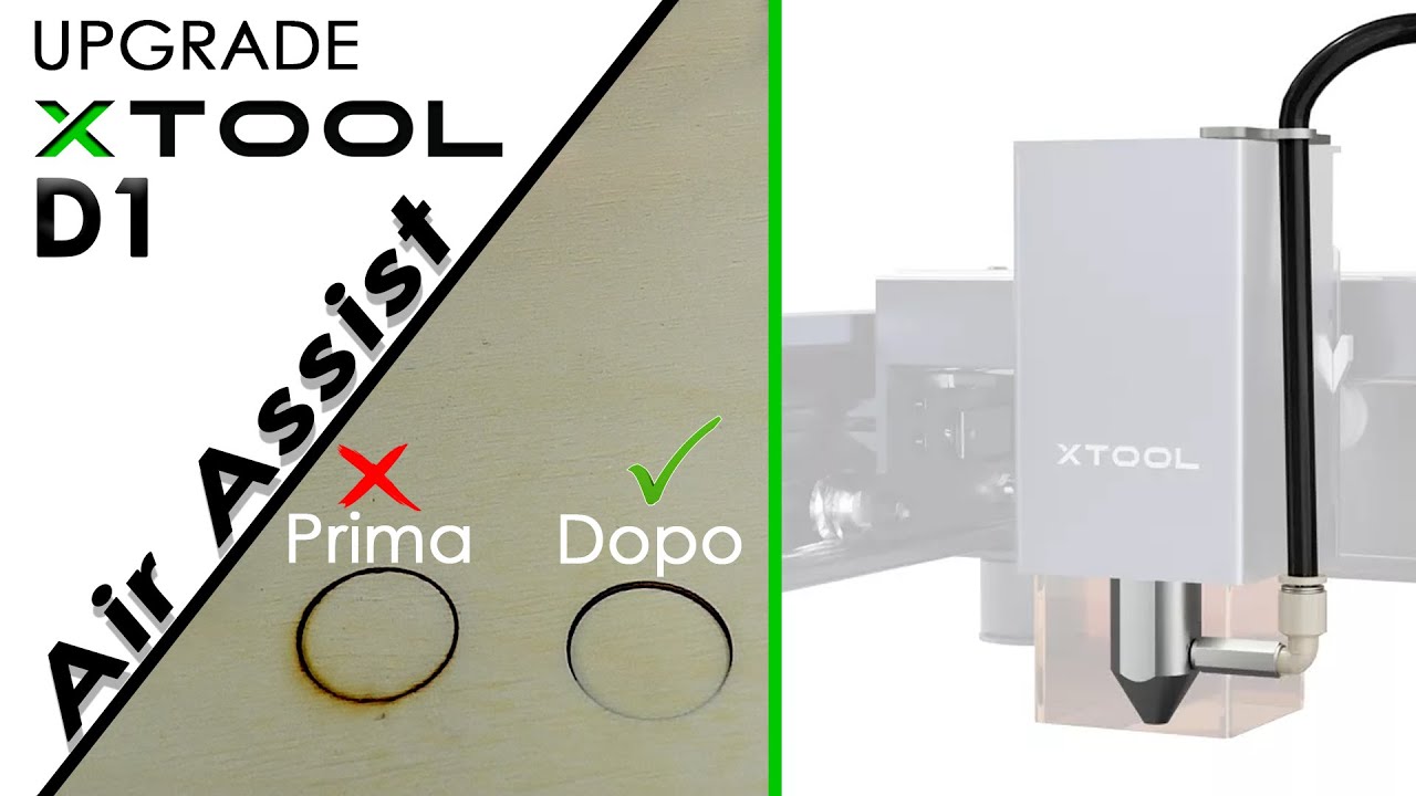 AIR ASSIST per XTOOL D1. INDISPENSABILE! 💥Esplosione scongiurata!!