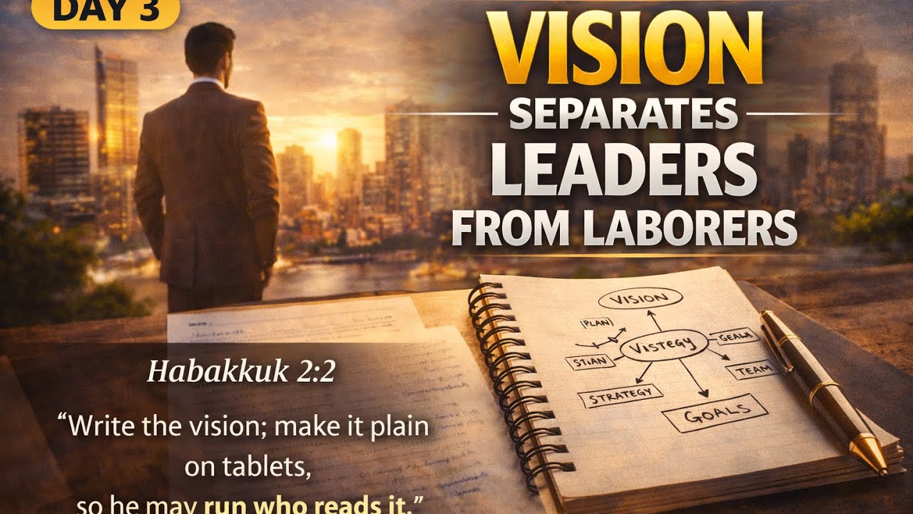 Day 3 – Vision Separates Leaders From Laborers Write the plan, then execute daily