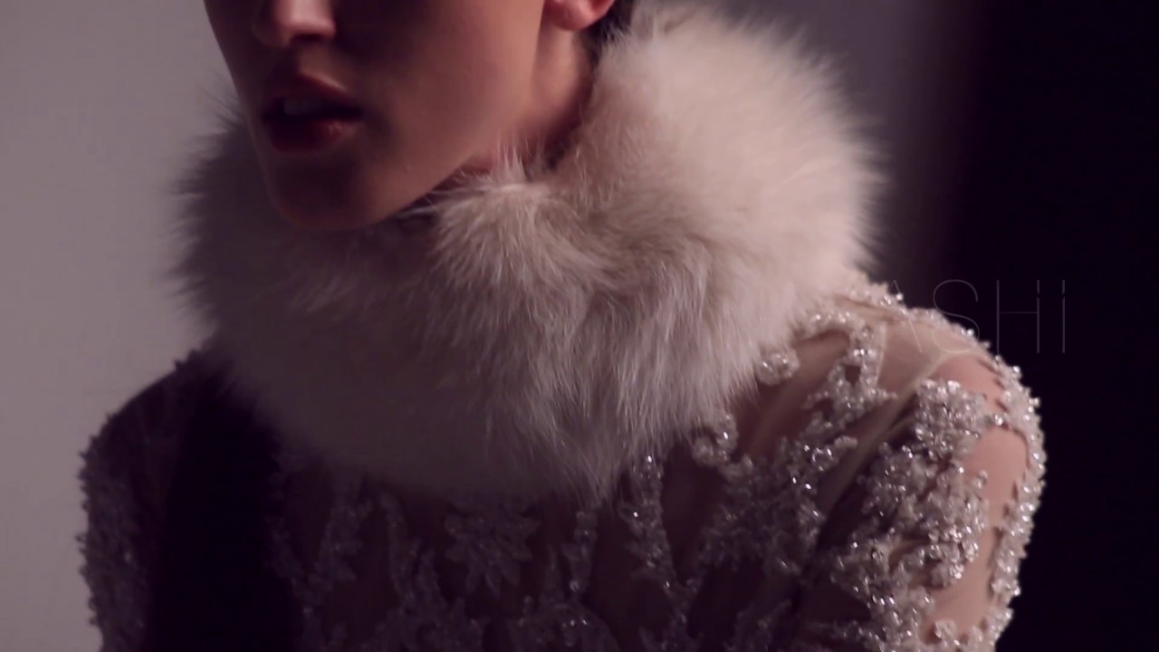 Fur neck and embroidered dress - Ashi Studio FW - 2016/2017
