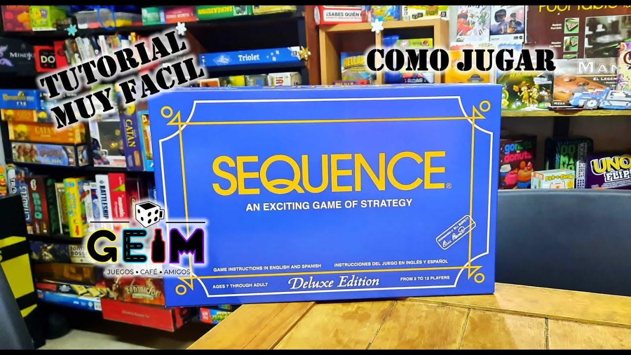 Como jugar SEQUENCE el mejor juego de cartas - tutorial facil SEQUENCE - Geim Puebla