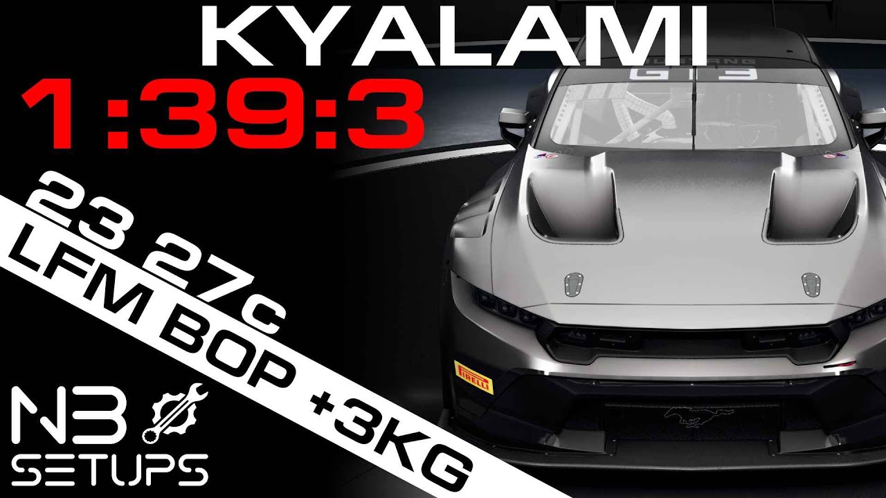 NB Setups | Ford Mustang GT3 | Kyalami | 1:39:3 | LFM BOP +3KG |
