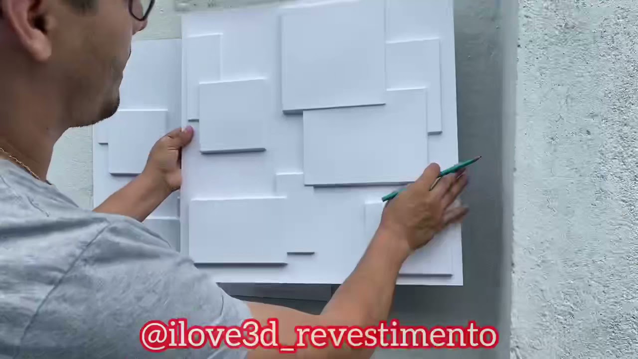 Como Recortar Revestimento 3D Plástico no canto da parede