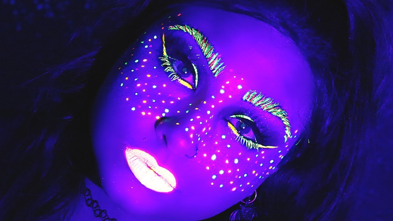 UV MAKEUP TUTORIAL !!! RAVE MAKEUP !! | Beautybyjosiek GLOWING MAKEUP TUTORIAL