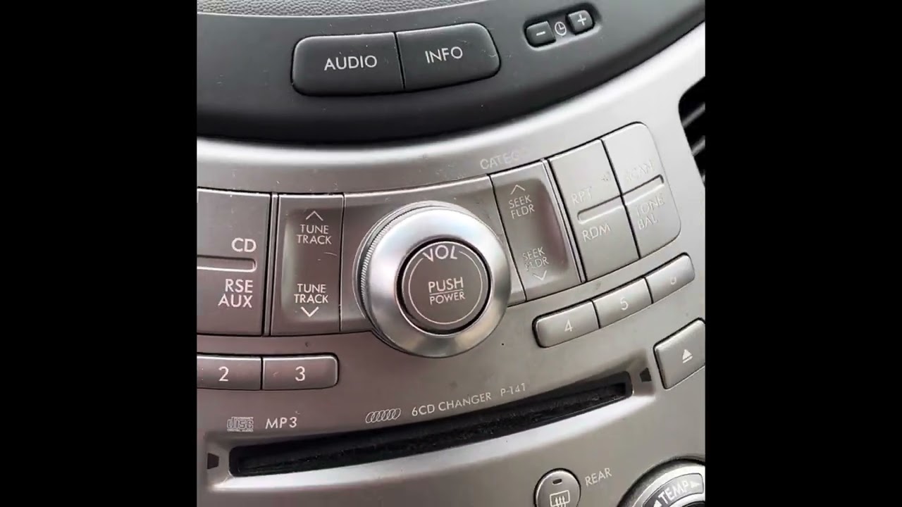 2007 2008 2009 2010 2011 2012 2013 2014 Subaru Tribeca Radio CD Player Receiver Removal