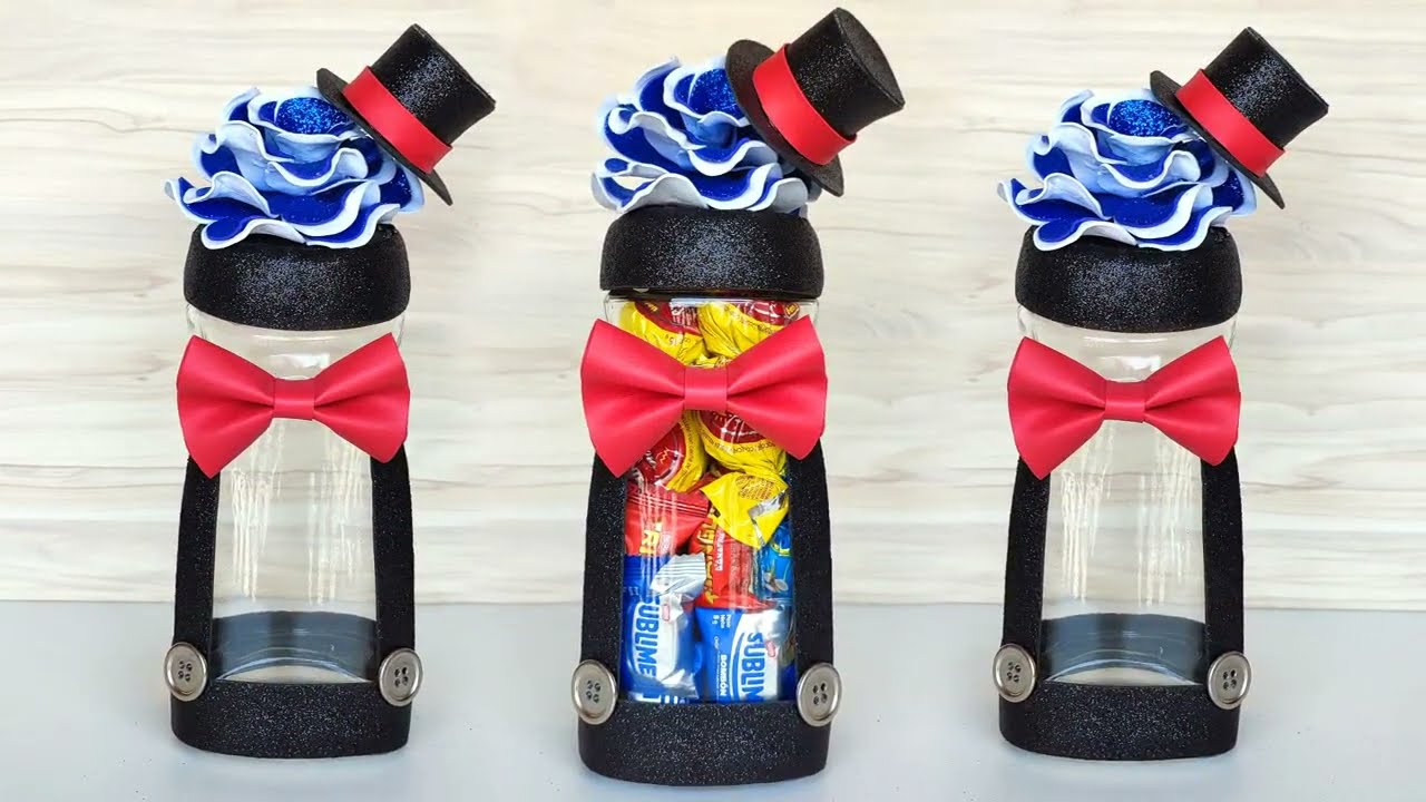 🎁Regalo para PAPÁ fácil reciclando un frasco -  👔 REGALOS PARA EL DÍA DEL PADRE - Ideas Fantásticas