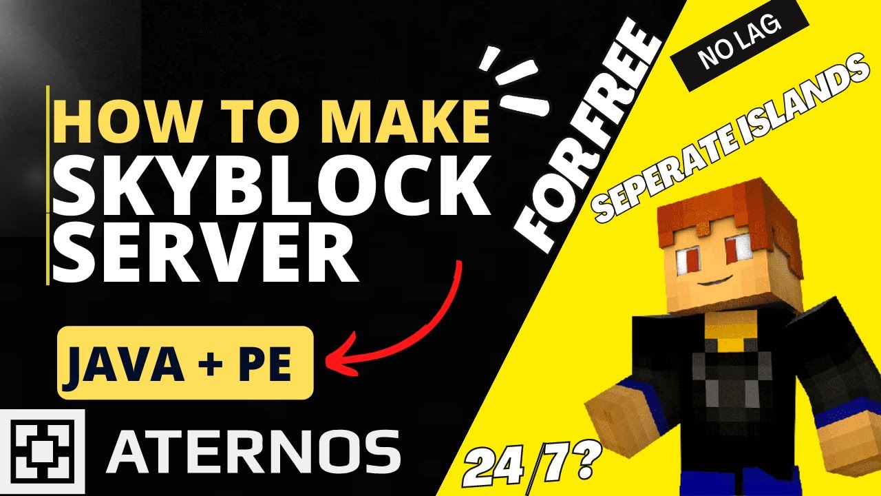 HOW TO MAKE A SKYBLOCK SERVER ON ATERNOS 1.19 | USkyblock Revived Plugin Tutorial [ UPDATED ]