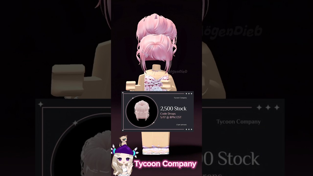 New Limited Hair by Tycoon Company - May 17th 8pm est #freeugclimited #ugc #roblox
