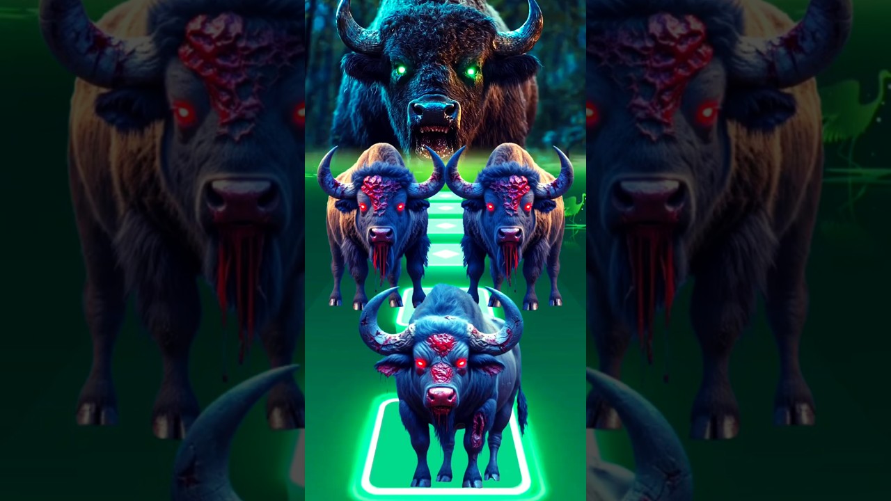 Zombie Buffalo🦬| Tiles Hop Animals Dance #tileshop #tileshopedmrush #tileshopgameplay #tileshopgame
