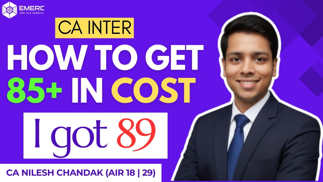Strategy to Score 85+ in Cost and Management Accounting | CA Inter | ABC Analysis + Study Strategy