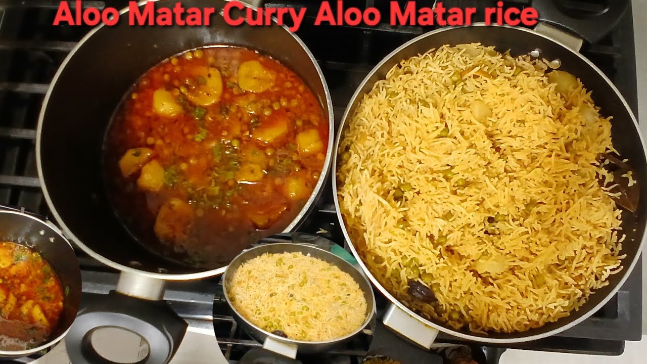 Same Ingredients Different Recipe #Easy Green Peas potatoes Curry and Green Peas potatoes Rice 