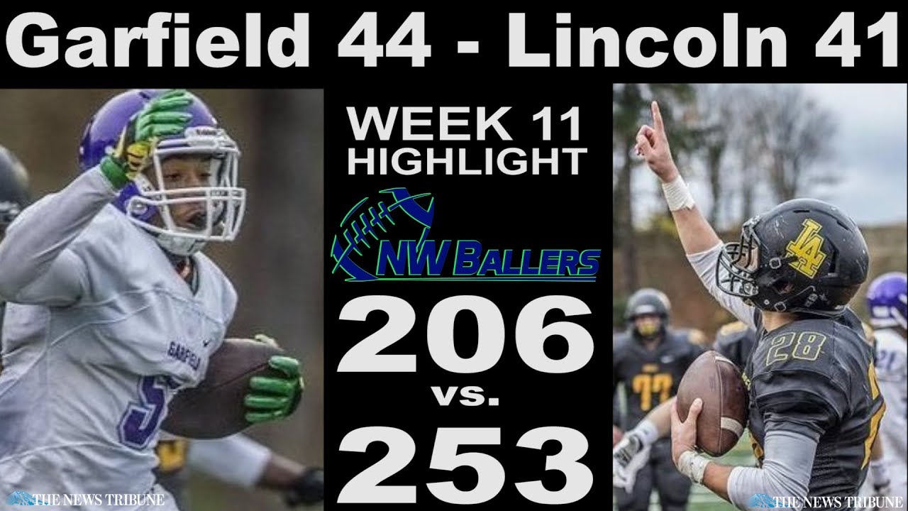 2017 WEEK 11 Garfield 44 at Lincoln 41 (FULL 20 min. highlight)
