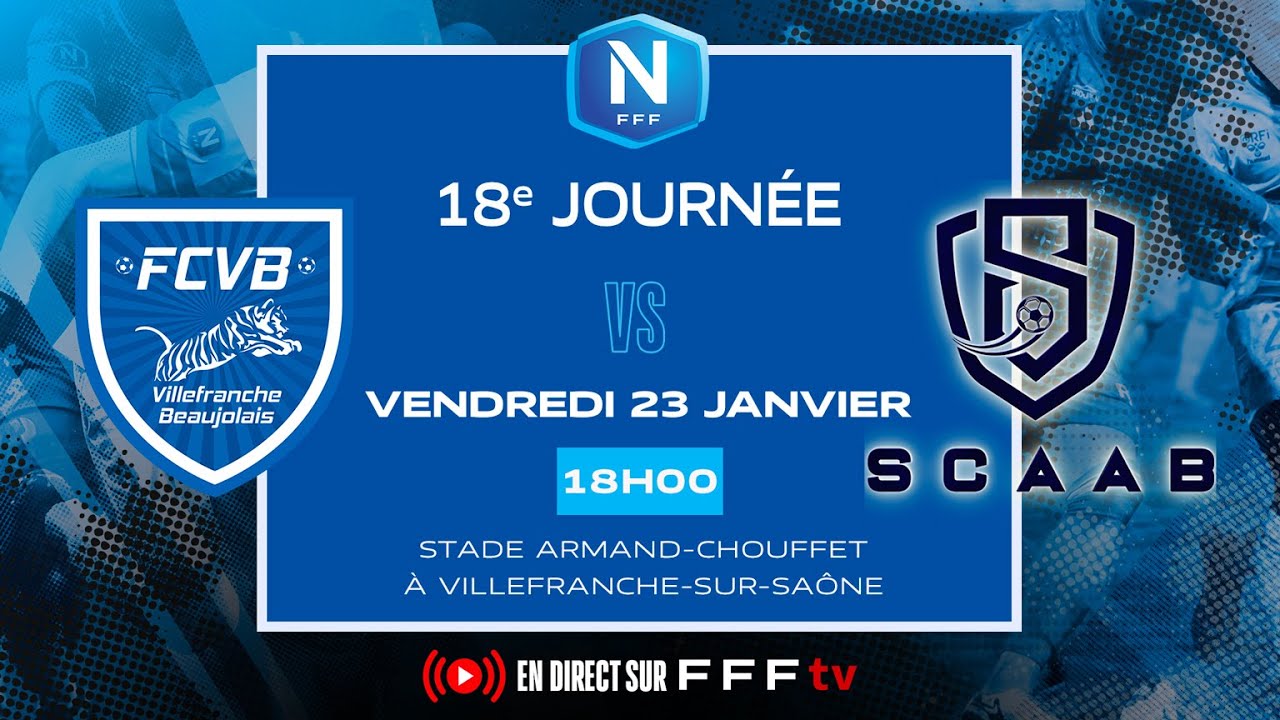 J18 I FC Villefranche B. vs SC Aubagne AB en direct (17H45) I National FFF 2025-2026
