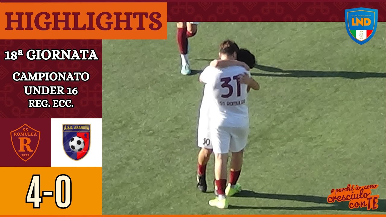 Romulea - Aranova | GOAL e HIGHLIGHTS XVIII giornata Under 16 Reg. Ecc.