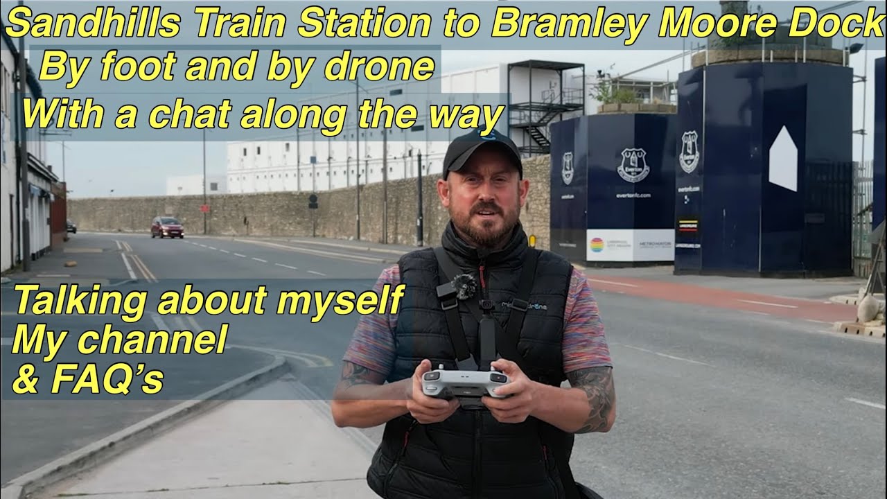 Sandhills Train Station to Bramley Moore Dock by foot & by drone (August 2022)