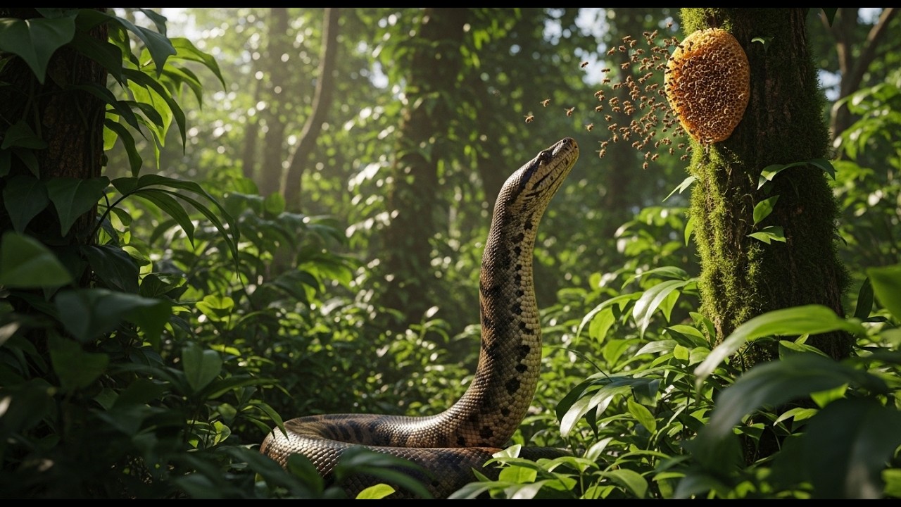 Anaconda Trapped by Bees Animal Rescue Team Rescue Mission