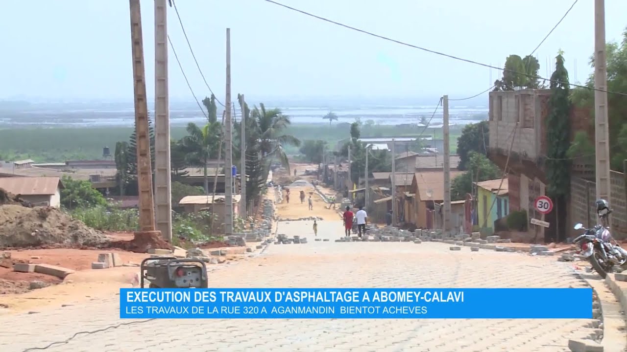 Exécution des travaux d’asphaltage à Abomey-Calavi