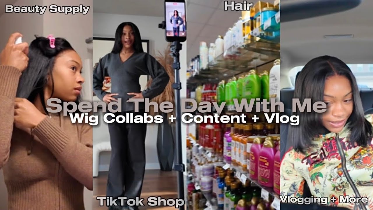 Spend the Day With Me | Beauty Supply Run, Wig Collabs & TikTok Shop Content 💕