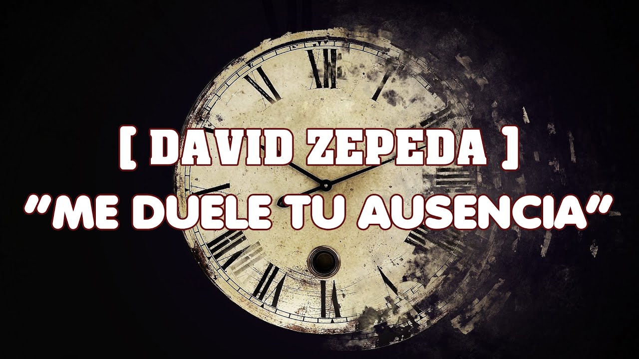 David zepeda - Me duele tu ausencia   ==Letra==