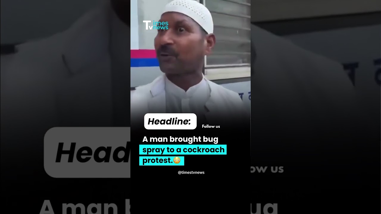 A man brought a spray to a cockroach protest.#shorts #cockroachjanataparty #protest #trending #news