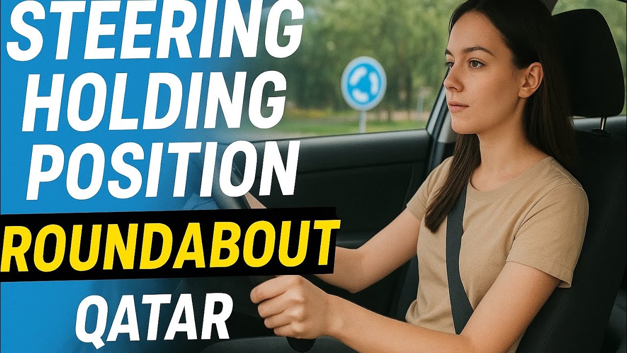 Steering Holding Position for Roundabout Qatar | Road Test Pass Tips 2025