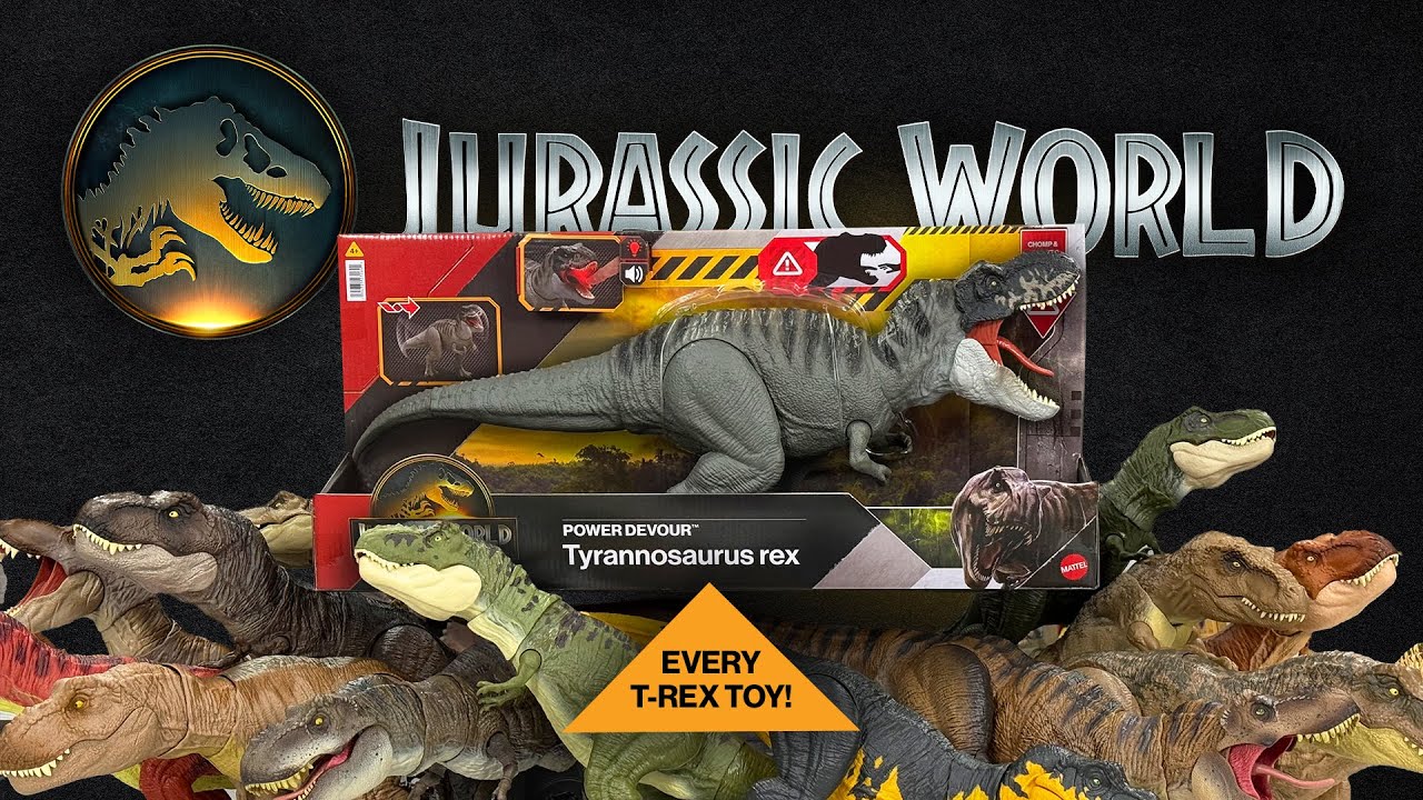 EVERY REX TOY! Jurassic World Rebirth Power Devour T-Rex 4K Comparison Review / CollectJurassic.com