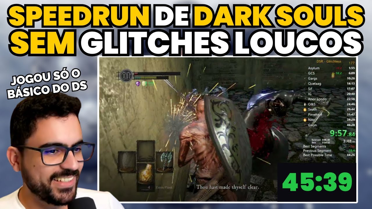 O cara zerou DARK SOULS 1 em 45 minutos SEM usar GLITCHES LOUCOS
