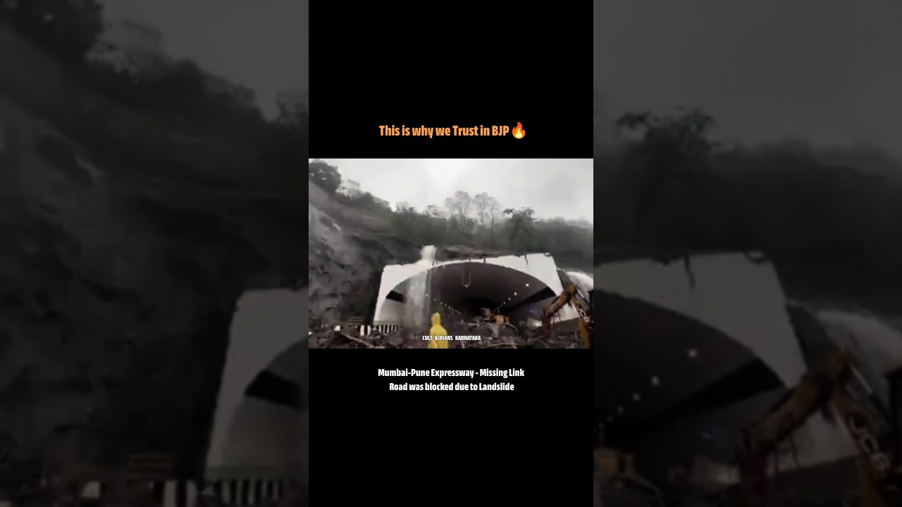 BJP Govt Clears Landslide and Reopens Missing Link Road in under 24 Hours🔥 #shorts #maharashtra