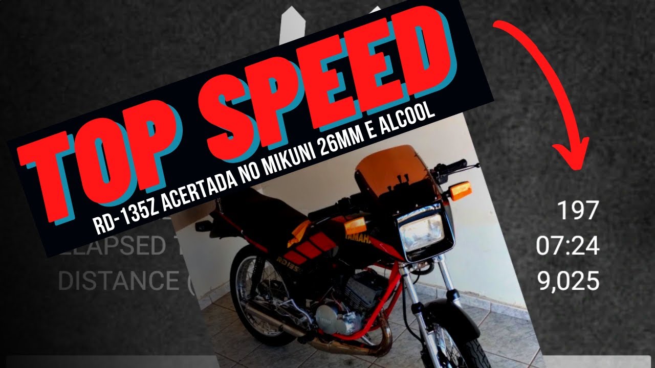 Rd135 top speed antes do encontro de leme sp (META 200KM/H) RD 135 no alcool