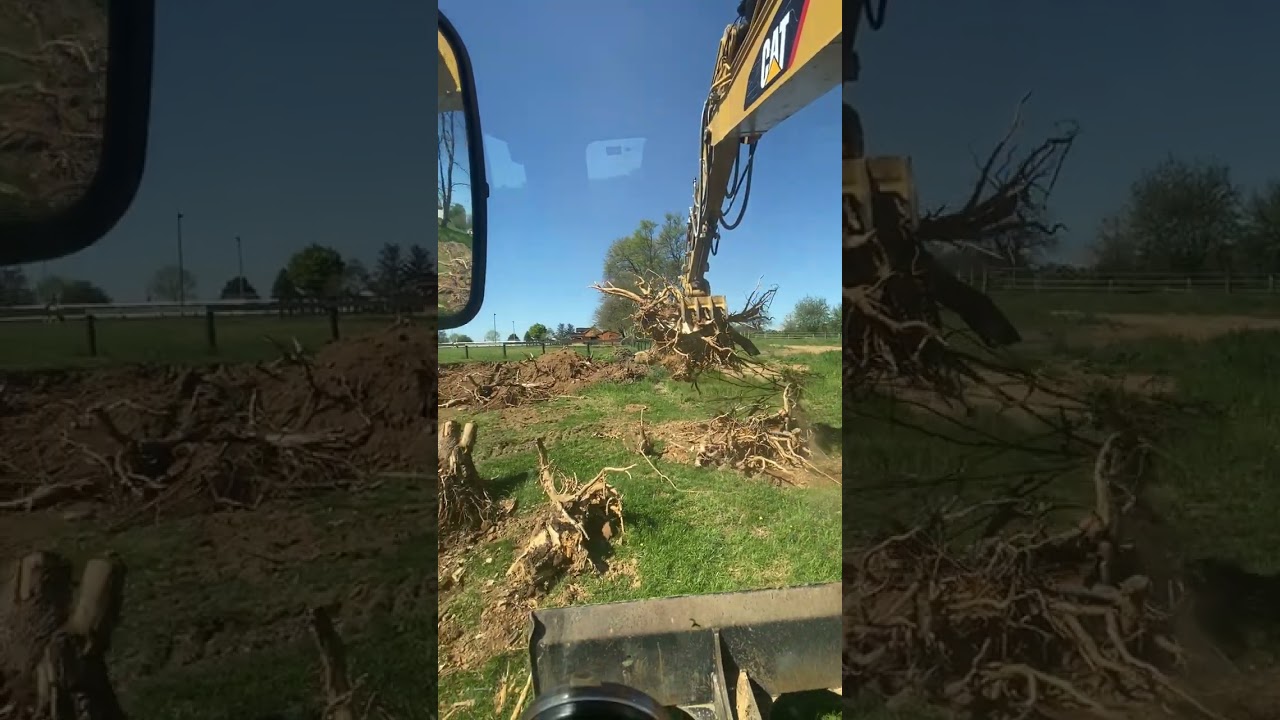Moving big stumps with a cat 315f