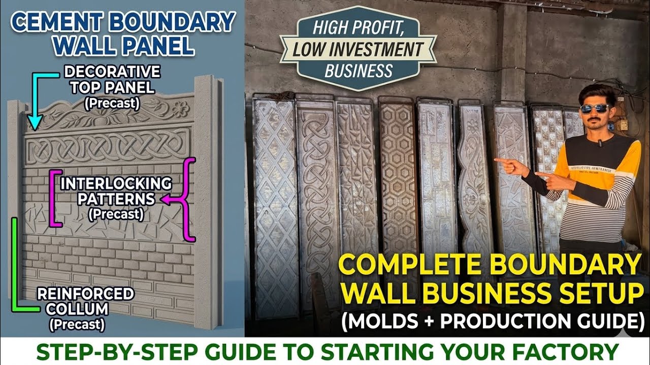 Boundary Wall Molds Ka Complete Setup! | Business Start Karne Ke Liye Zaroori Items |bussines Guide