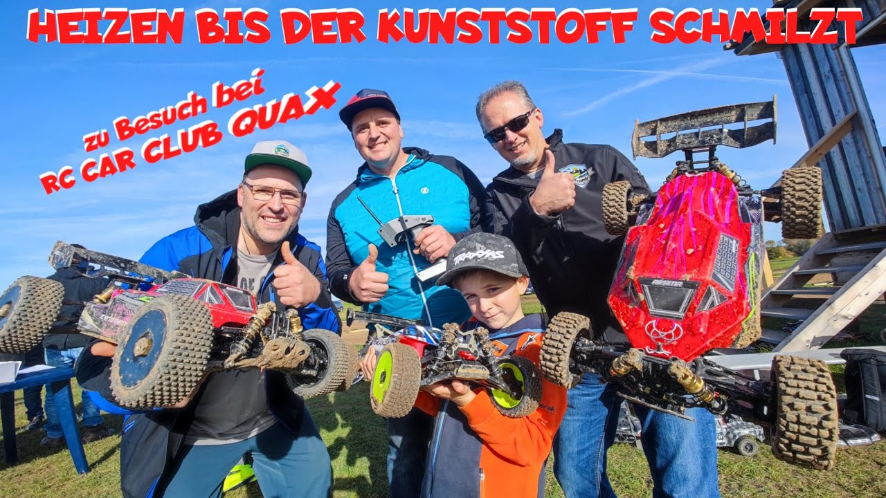 Zu Gast bei RC Car Club Quax. Rennen mit Stoke, Typhon, Rustler, Slash...