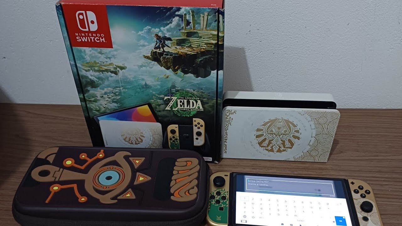 Unboxing Nintendo Switch Edição Zelda Tears of The King