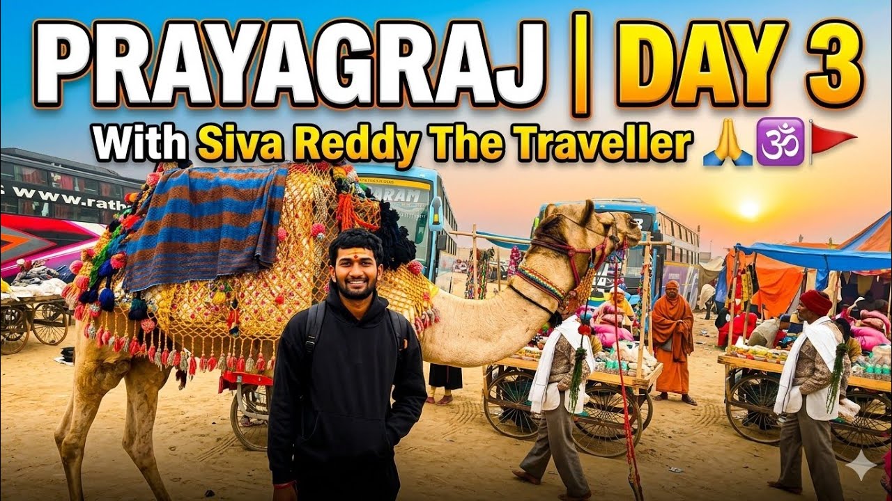 Day 3 in Prayagraj 🕉️ | Solo darshan spiritual calm and blessings from the holy land Siva Reddy🚩🌊🥶
