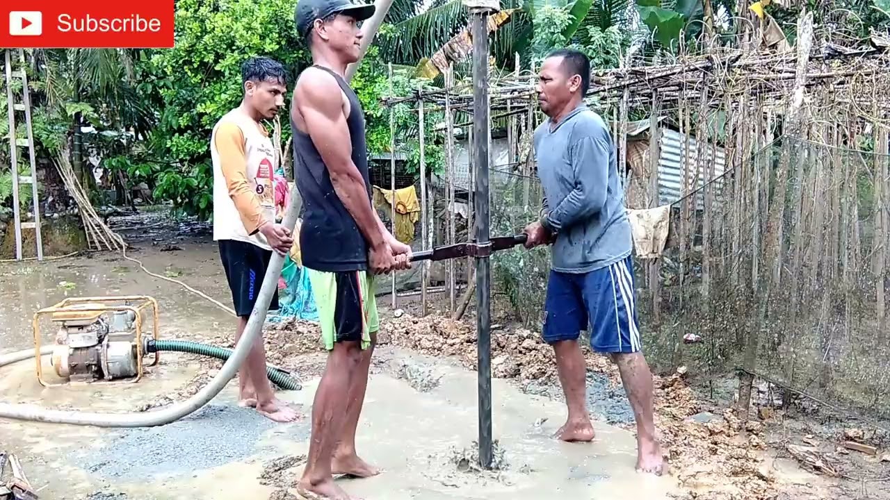 tutorial pembuatan sumur bor manual dengan kedalaman 12 meter sumur luar biasa besar dan jernih