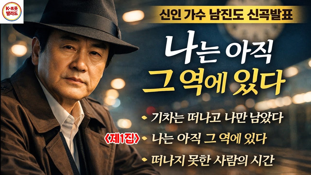 [K정통트롯] 신인가수 남진도 신곡발표 | 나는 아직 그 역에 있다  | 기차는 가고나만 남았다 | 남아있는 사람의 시간 | #남진도#신인가수남진도#남진도신곡#트로트신곡#정통트롯 