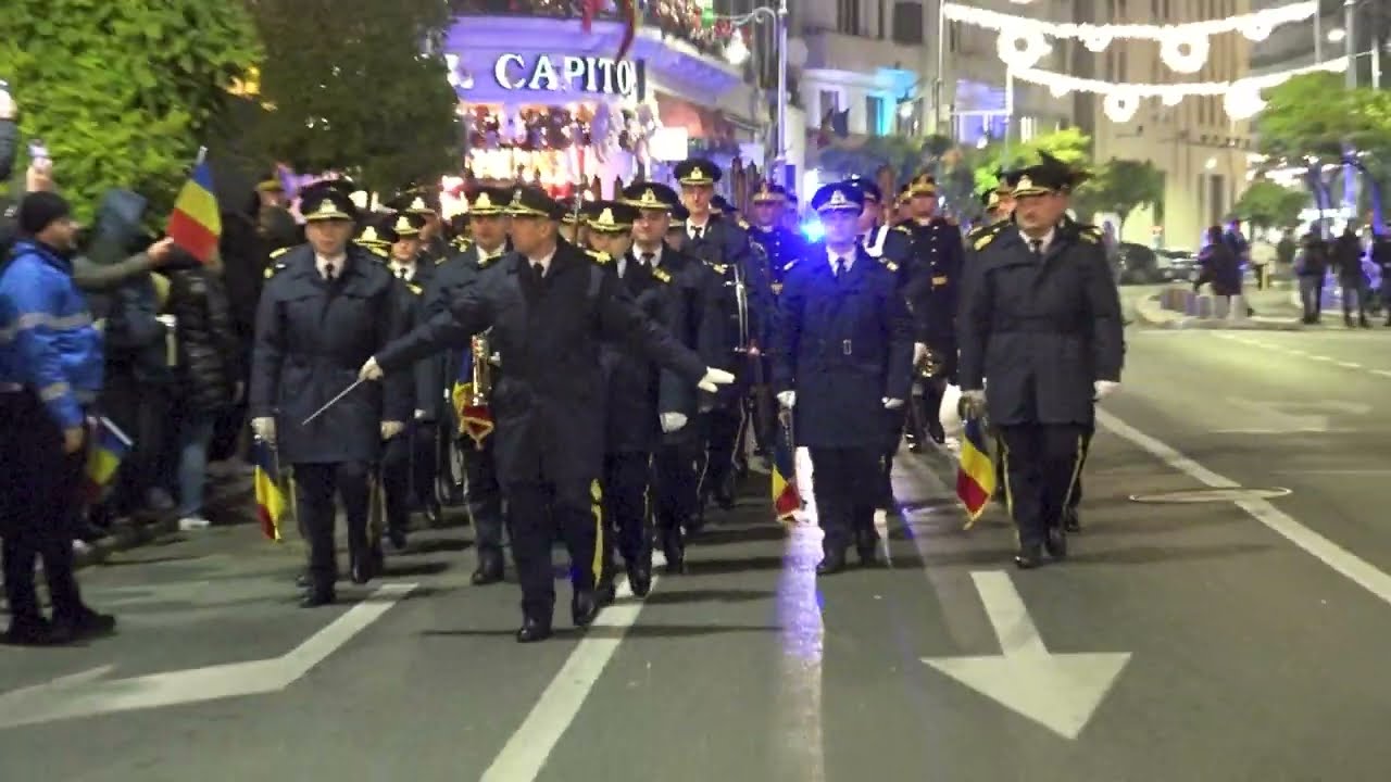 Retragerea cu torte a Brigazii de Garda Mihai Viteazul de Ziua Nationala 2024