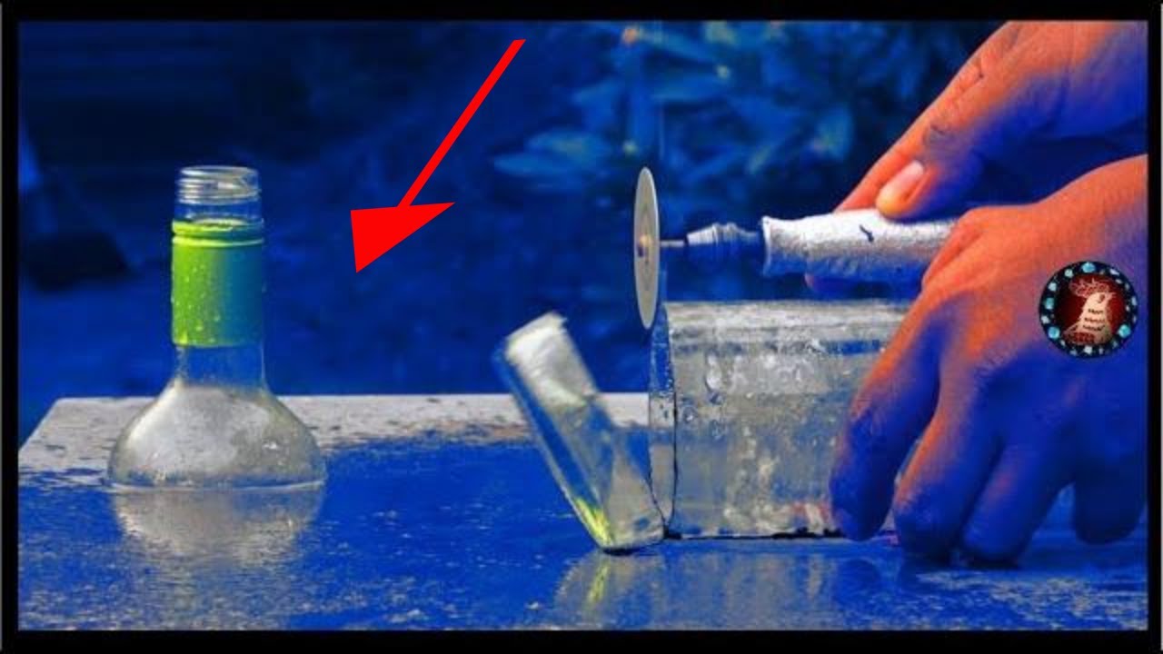 COMO CORTAR BOTELLA de Vidrio con disco diamantado y agua