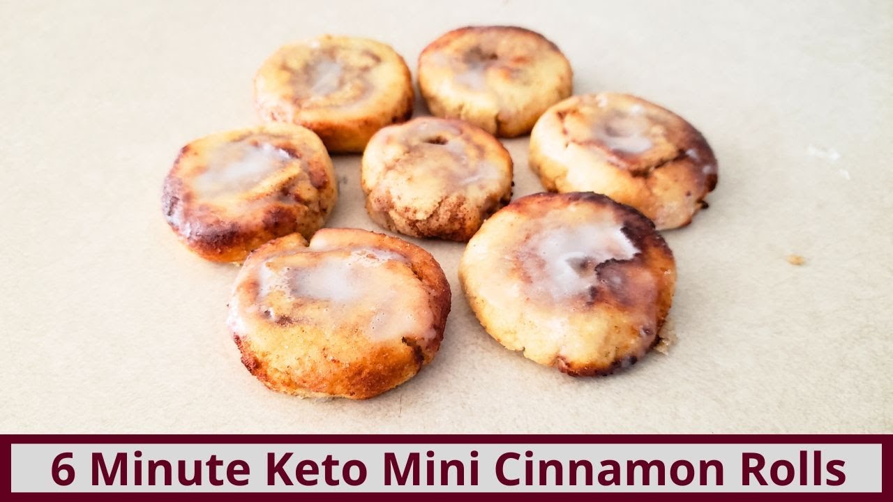 6 Minute Keto Mini Cinnamon Rolls (Nut Free and Gluten Free)